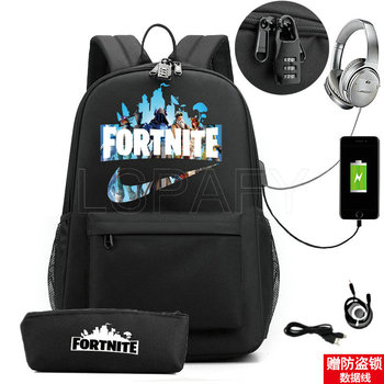 must seljakott mänguteemalise trükiga ja lisatarvikutega